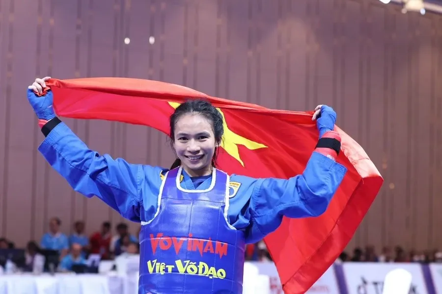 Tuyển thủ Lê Thị Hiền tiếp tục được tập trung đội tuyển vovinam Việt Nam năm 2025. Ảnh: DŨNG PHƯƠNG