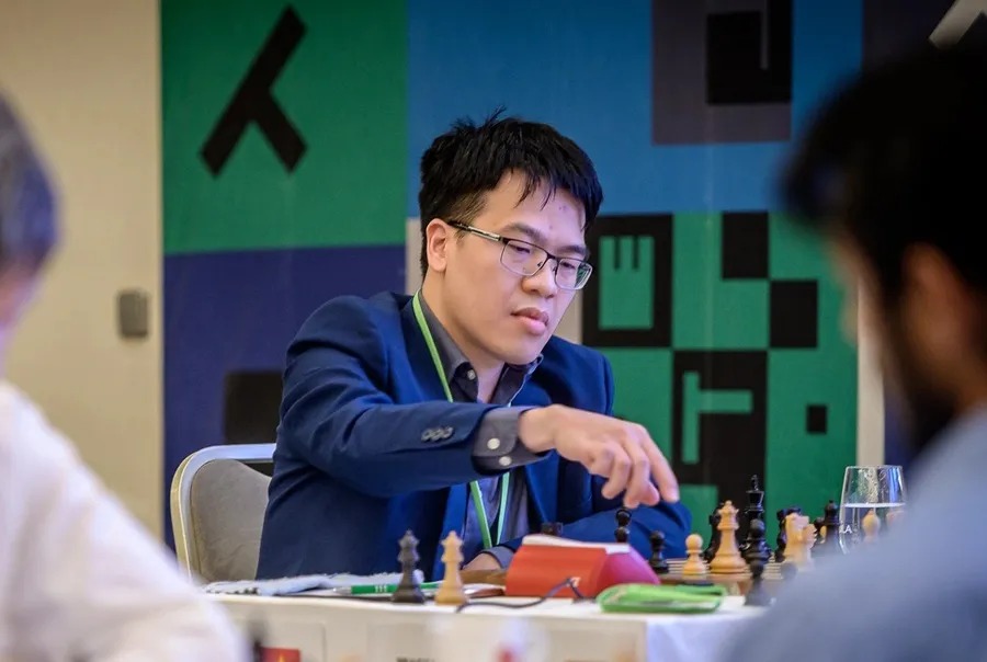 Lê Quang Liêm đã tụt xuống hạng 22 thế giới do mất elo sau giải tại CH Séc vừa qua. Ảnh: PRAGUECHESS