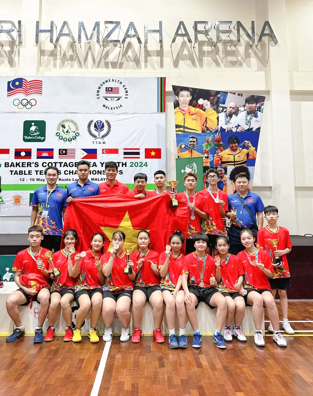 Bóng bàn trẻ Việt Nam sẽ tiếp tục dự giải vô địch trẻ Đông Nam Á 2025 tới đây. Ảnh: BBVN