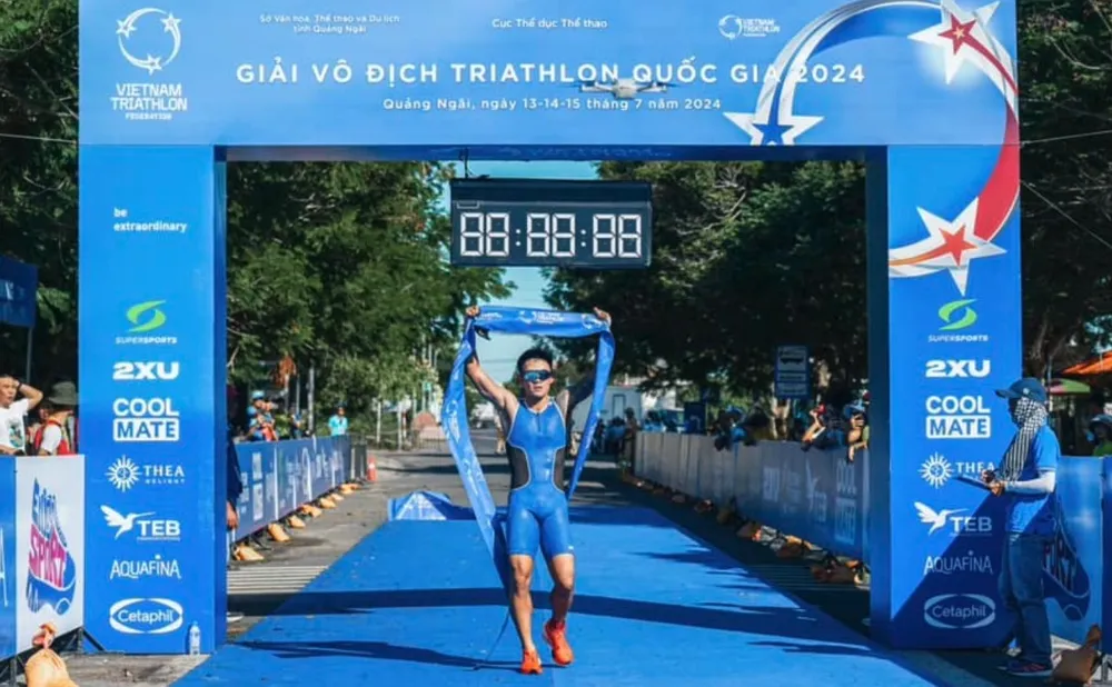Lâm Quang Nhật sẽ tiếp tục góp mặt tại giải vô địch quốc gia triathlon 2025 tới đây ở Hà Nam. Ảnh: TRIATHLONVN