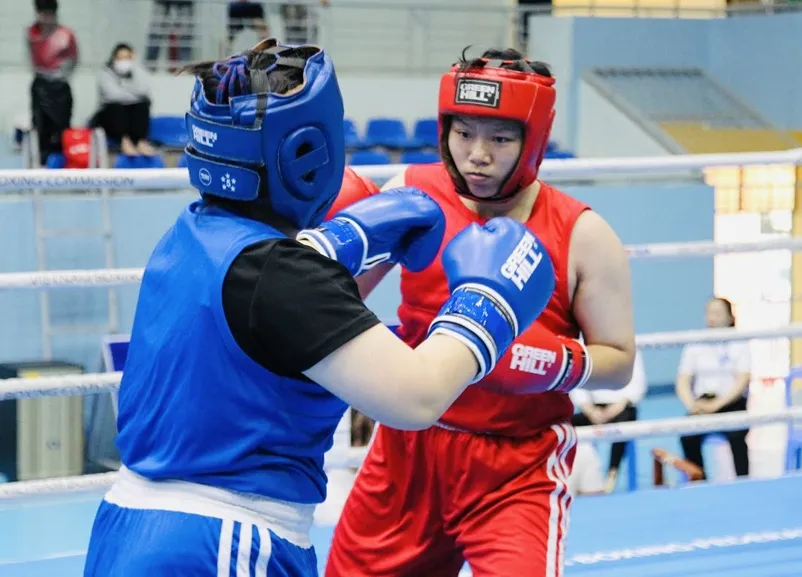 VĐV boxing cả nước đã thi đấu giải các đội mạnh quốc gia 2025 tại Đắk Lắk vừa qua. Ảnh: VBF