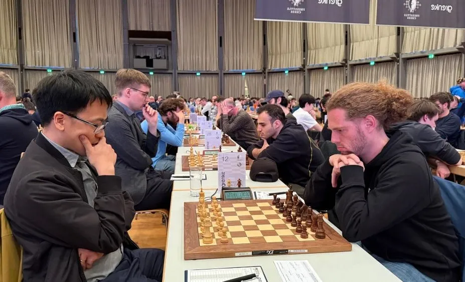 Lê Quang Liêm đang có mặt thi đấu tại Đức và kỳ vọng đạt được kết quả tốt nhất. Ảnh: CHESS