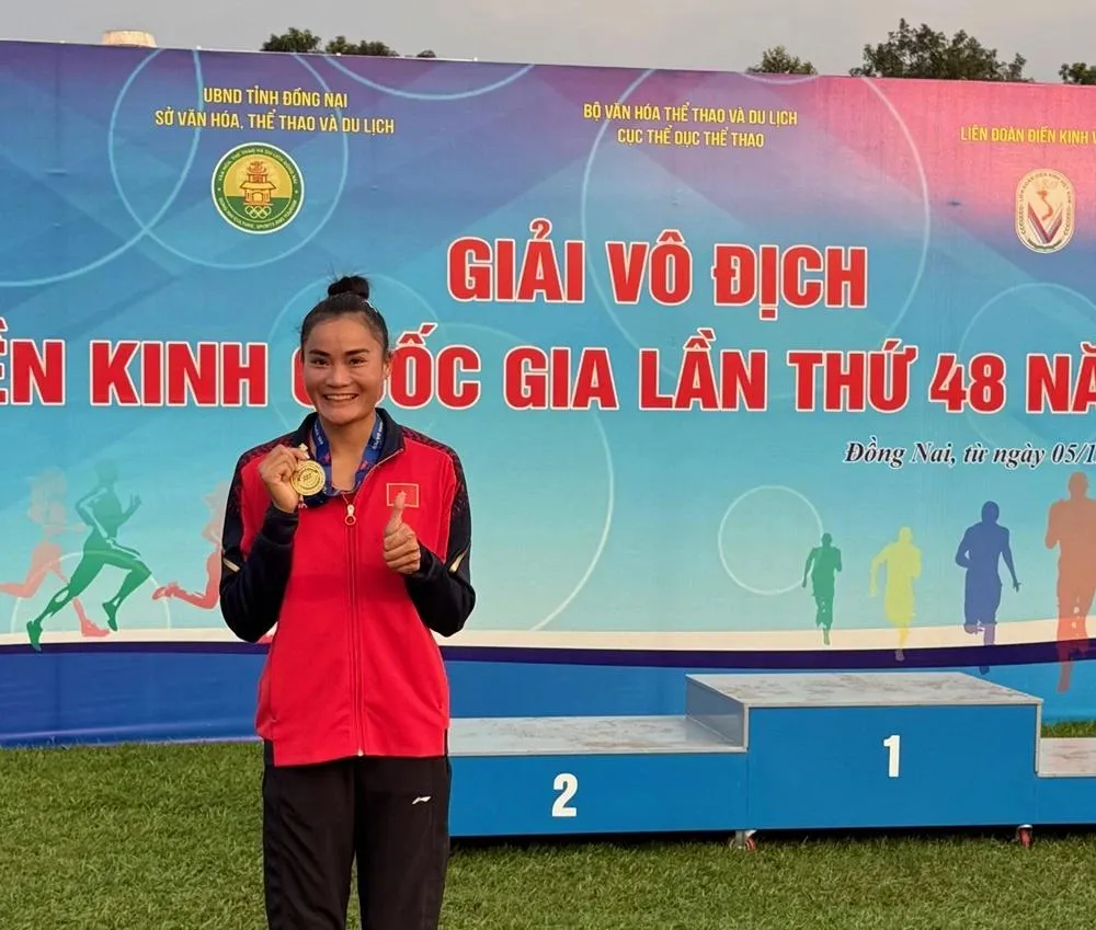 Quách Thị Lan là tuyển thủ từng giành HCV tại ASIAD của điền kinh Việt Nam vẫn đang thi đấu và có cơ hội của mình. Ảnh: MINH MINH
