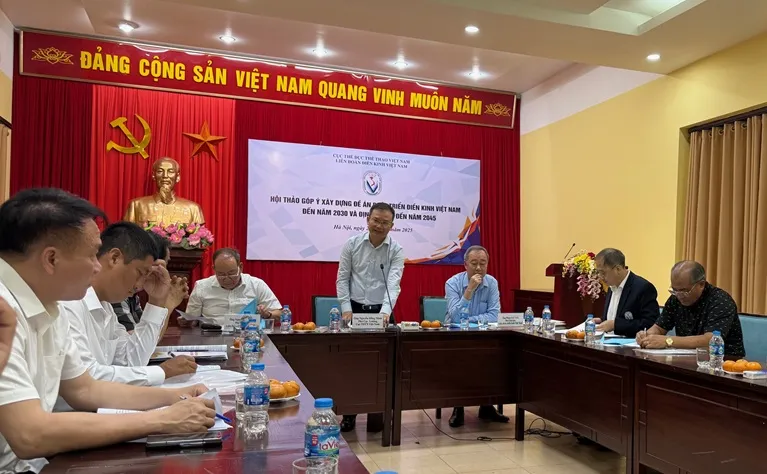 Điền kinh Việt Nam lần đầu tổ chức hội thảo lấy ý kiến về Đề án chuyên môn. Ảnh: MINH MINH