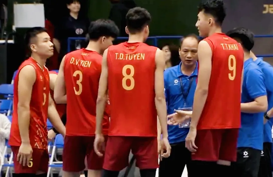 Đội tuyển bóng chuyền nam Việt Nam không có kết quả tốt tại Cúp các câu lạc bộ nam châu Á 2025. Ảnh: AVC