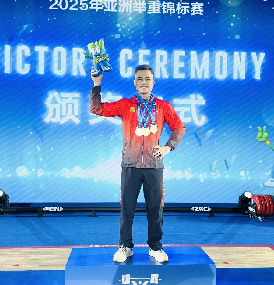 Tuyển thủ Lại Gia Thành không có cơ hội thi đấu SEA Games 33-2025 do hạng 55kg đã bị loại khỏi chương trình. Ảnh: MINH MINH