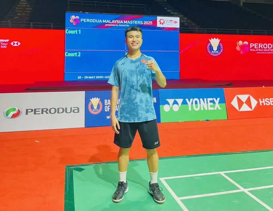 Nguyễn Hải Đăng đã thua đáng tiếc tại vòng 1 đơn nam ở giải tại đấu Malaysia Masters 2025. Ảnh: H.ĐĂNG