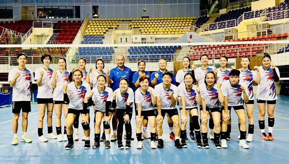 Đội tuyển bóng chuyền nữ Việt Nam sẽ tới Đông Anh (Hà Nội) tập luyện trong đầu tháng 6 để dự giải AVC Nations Cup 2025. Ảnh: VFV