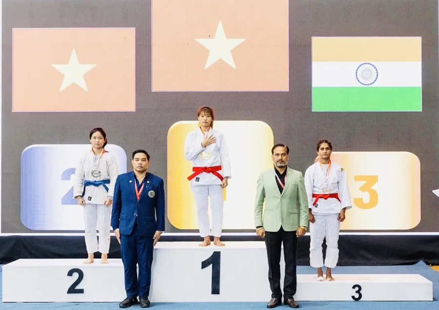 Võ sĩ jujitsu Việt Nam có kết quả HCV tại châu Á nhưng vẫn thận trọng khi thi đấu SEA Games. Ảnh: ASIANJUJITSU