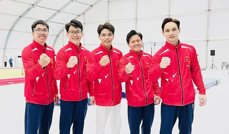 Đội TDDC Việt Nam đang tranh tài tại giải vô địch châu Á 2025 ở Hàn Quốc. Ảnh: VGF