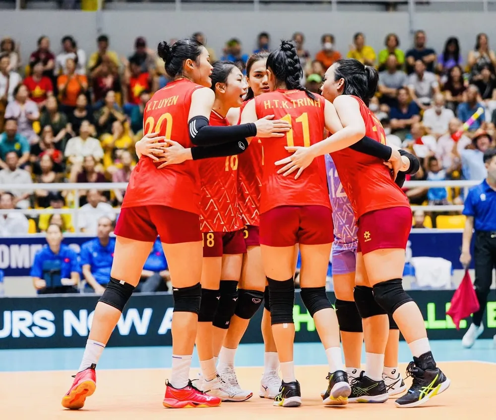 Đội tuyển bóng chuyền nữ Việt Nam đã có hạng 29 thế giới. Ảnh: VCT