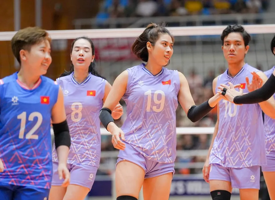 Đội tuyển bóng chuyền nữ Việt Nam đã chiến thắng tại bán kết để vào chung kết giải. Ảnh: VCT