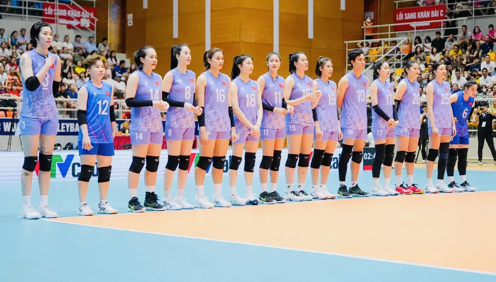 Đội tuyển bóng chuyền nữ Việt Nam đang có những giá trị hình ảnh cao sau khi đạt kết quả tốt. Ảnh: VFV