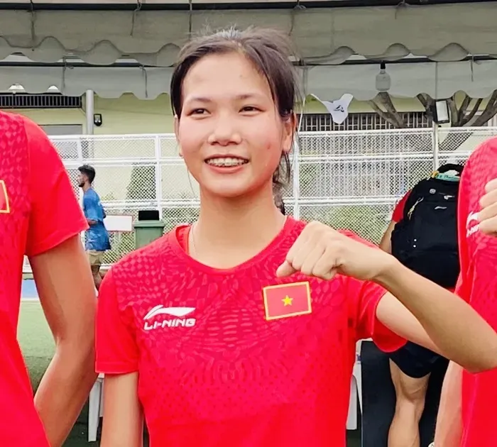 Tuyết Mai là thành viên đội điền kinh Việt Nam thi đấu tại Thái Lan tới đây. Ảnh: MINH MINH