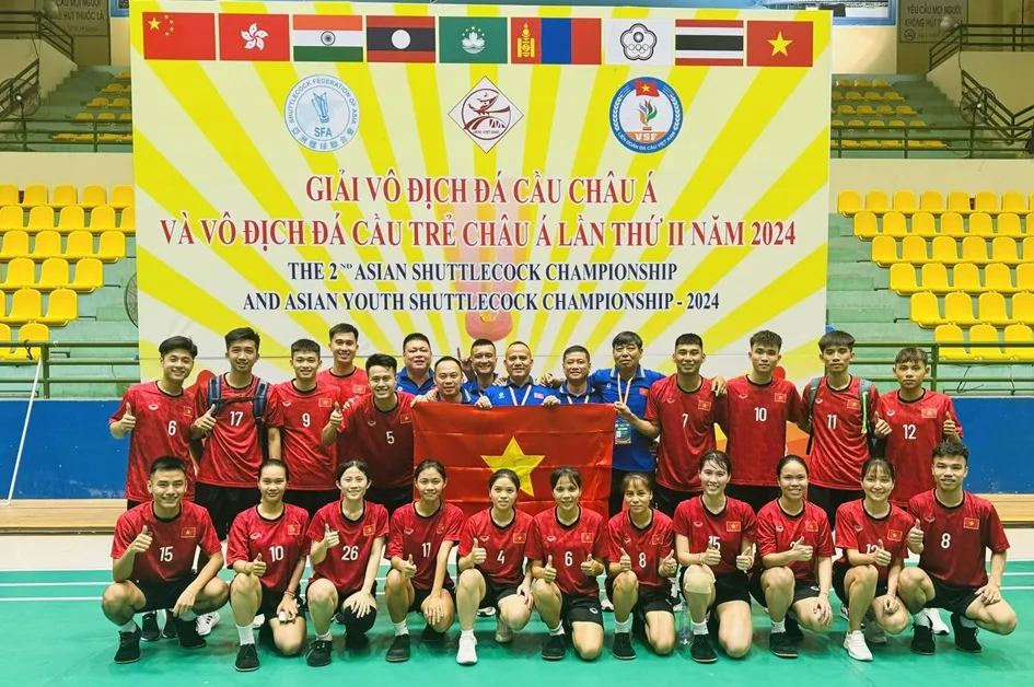 Đội tuyển đá cầu Việt Nam từng giữ vị trí số 1 ở giải vô địch châu Á 2024. Ảnh: MINH MINH