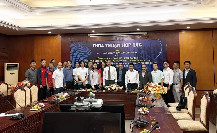 Cục TDTT Việt Nam chính thức triển khai ứng dụng AI vào công tác huấn luyện các đội tuyển thể thao quốc gia. Ảnh: MINH MINH