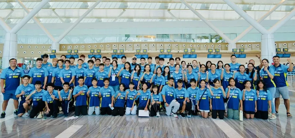 Đội bơi TPHCM dự giải vô địch trẻ quốc gia 2025 ở Đà Nẵng. Ảnh: HCMSWIMMING