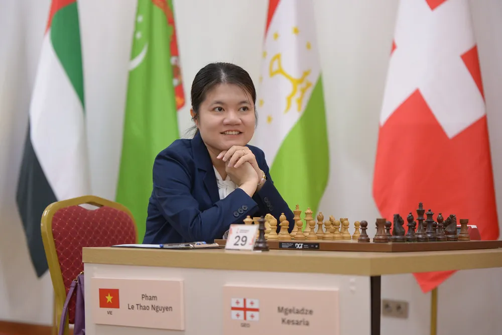 Đại kiện tướng Phạm Lê Thảo Nguyên góp mặt ở giải World Cup 2025. Ảnh: CHESSWC2025