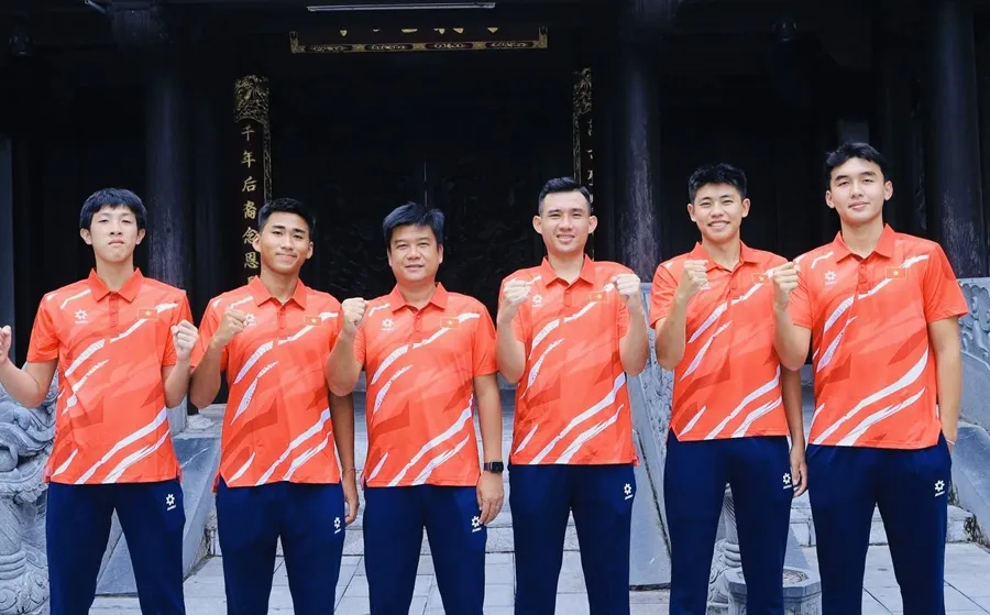 Đội tuyển quần vợt Việt Nam đã có mặt ở Bắc Ninh để thi đấu. Ảnh: VTF