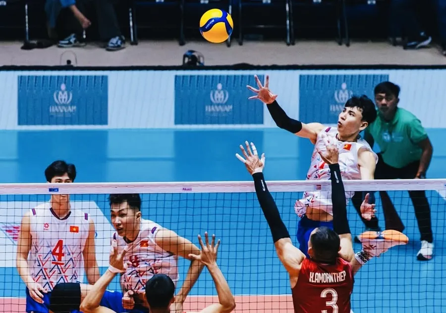Đội bóng chuyền nam Việt Nam được cộng điểm sau 2 chiến thắng tại SEA V.League 2025 để cải thiện thứ hạng ở FIVB. Ảnh: SEALEAGUE