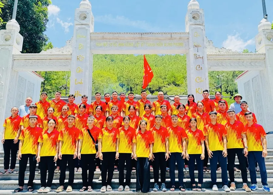 Đội tuyển pencak silat Việt Nam đã có mặt tại Hà Tĩnh để dự giải vô địch châu Á 2025 trên sân nhà. Ảnh: VĂN HÙNG