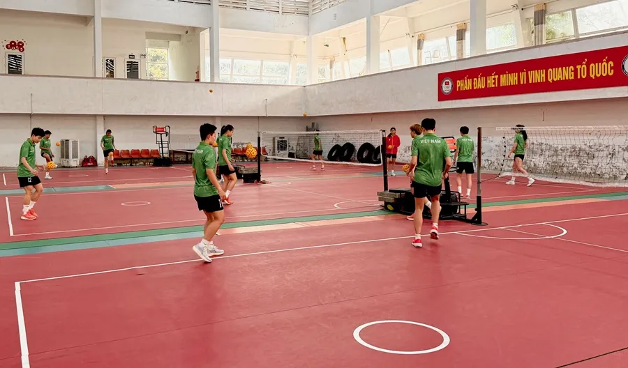 Cầu mây Việt Nam tập trung chuẩn bị chuyên môn để giành những mục tiêu quan trọng với SEA Games 33-2025 và ASIAD 20. Ảnh: MINH MINH