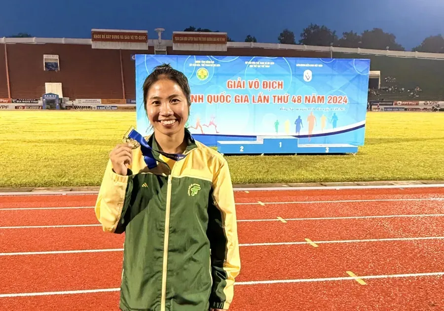 Hà Thị Thu đã tiếp tục giành HCV tại giải vô địch quốc gia 2025 bảo vệ thành công vị trí số 1 từ năm ngoái. Ảnh: MINH MINH