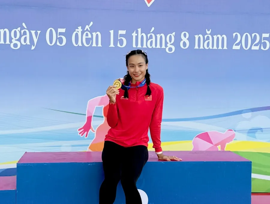 Tuyển thủ Huỳnh Thị Mỹ Tiên cho biết sẽ tập trung hoàn thành nhiệm vụ SEA Games 33-2025. Ảnh: MINH MINH