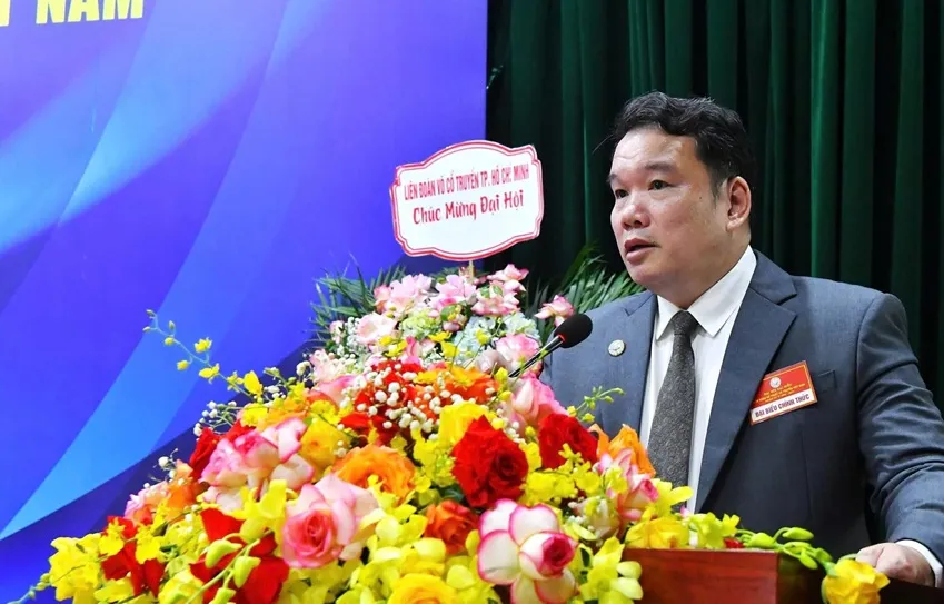 Chủ tịch Liên đoàn võ cổ truyền Việt Nam khóa 6, ông Nguyễn Ngọc Anh. Ảnh: VOCOTRUYENVN