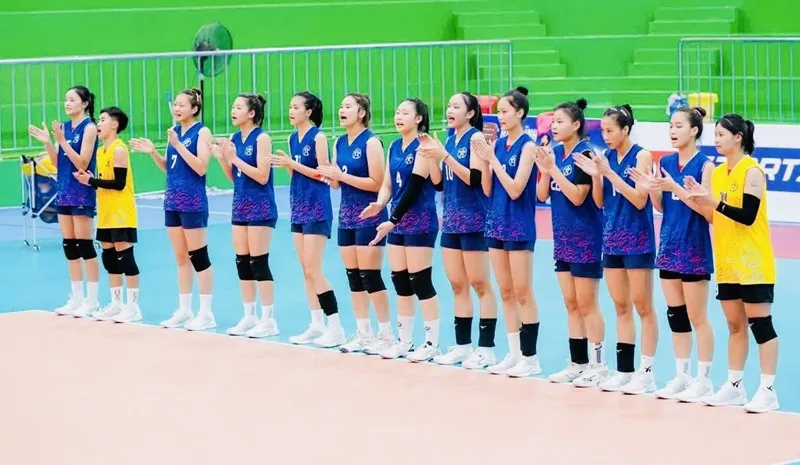 Đội nữ Hà Nội được đánh giá có lực lượng cầu thủ trẻ chuyên môn triển vọng. Ảnh: HCMVOLLEYBALL