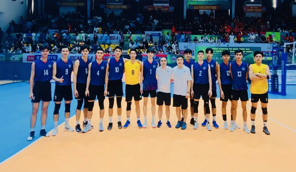 Đội bóng chuyền nam Hà Nội đã trụ hạng tại giải năm nay. Ảnh: MINH MINH