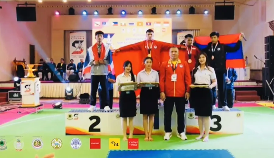 VĐV pencak silat Việt Nam giành HCV tại giải vô địch Đông Nam Á 2025. Ảnh: BTC