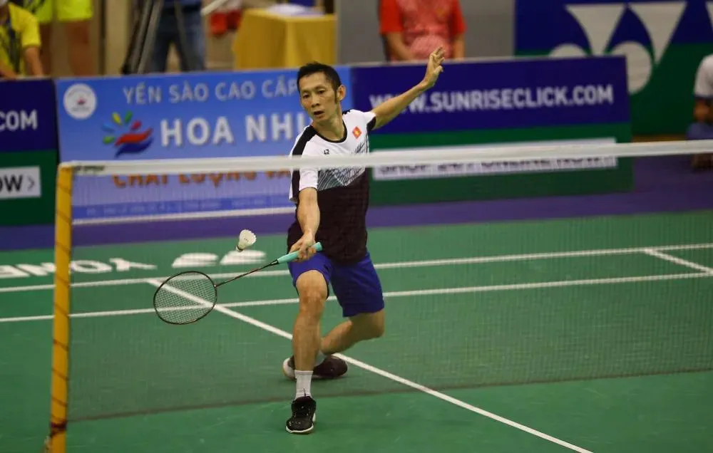 Tay vợt Nguyễn Tiến Minh vào tứ kết giải Vietnam International Series 2025 tổ chức ở Bắc Ninh. Ảnh: DŨNG PHƯƠNG