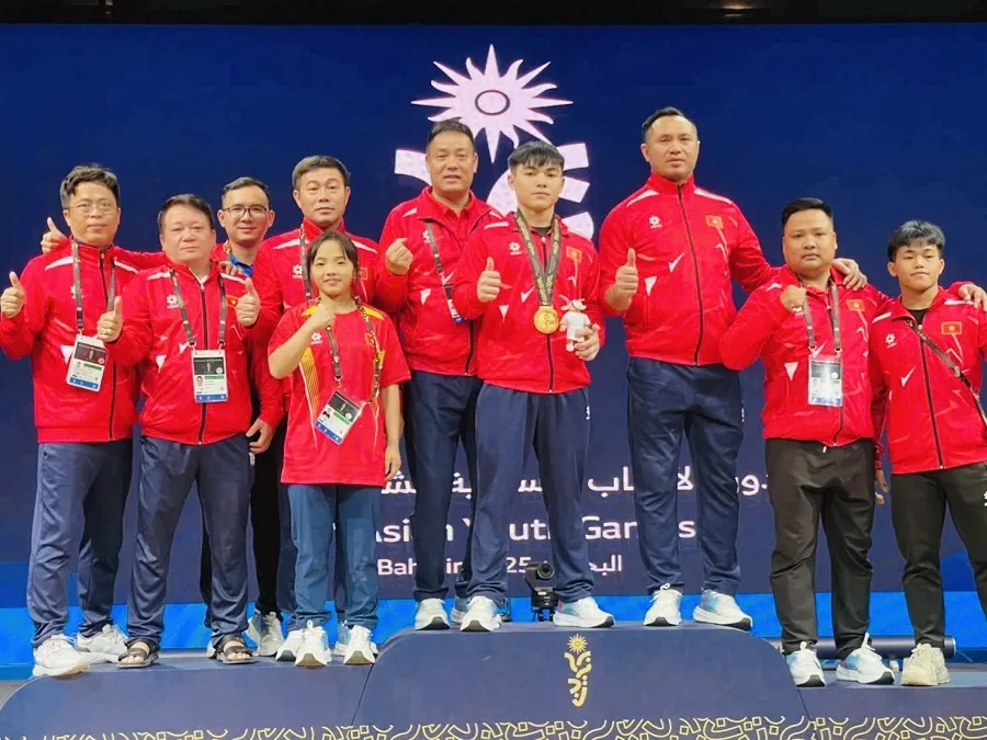 Môn cử tạ giành tấm HCV duy nhất cho Đoàn thể thao Việt Nam tại Đại hội thể thao trẻ châu Á 2025. Ảnh: TRUNG THÀNH