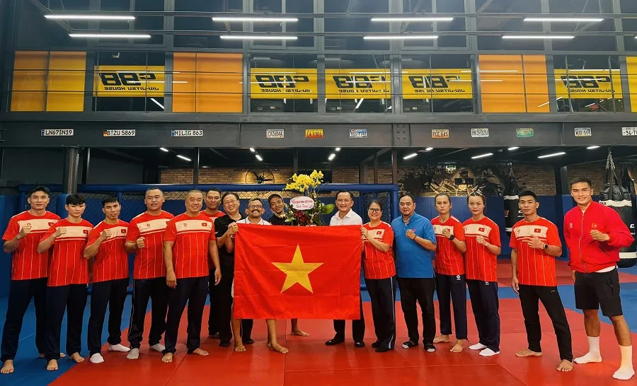 Đội tuyển võ thuật tổng hợp Việt Nam sẵn sàng tham dự SEA Games 33-2025 với mục tiêu giành huy chương cao nhất. Ảnh: MINH MINH