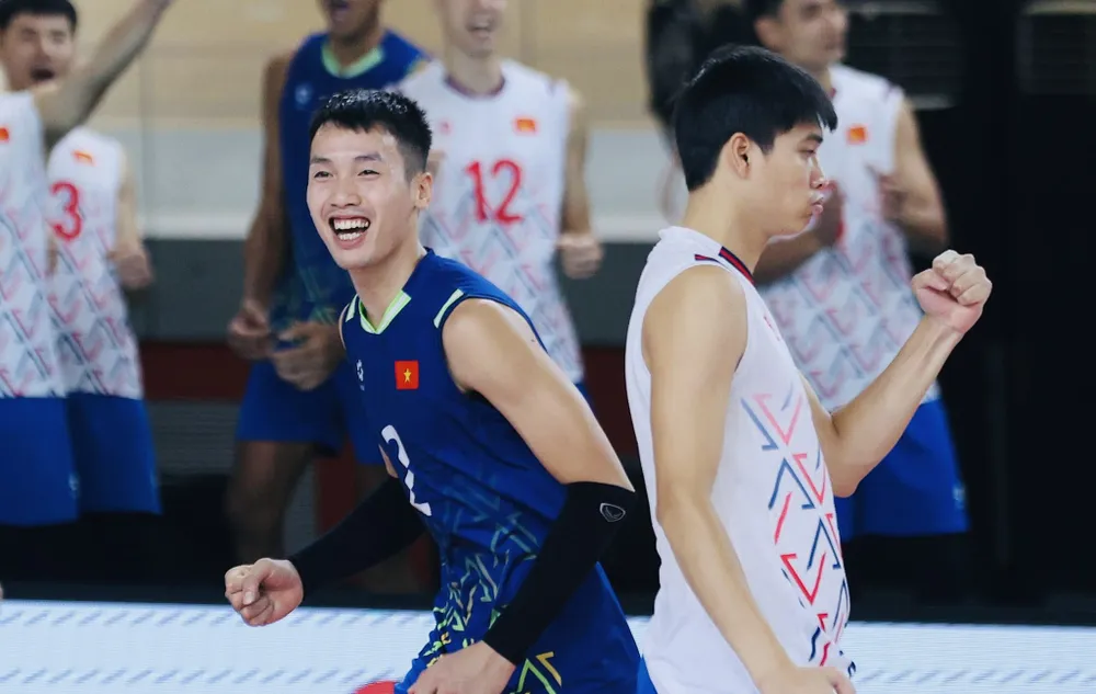 Bóng chuyền nam Việt Nam sẵn sàng ra sân tranh tài tại SEA Games 33-2025. Ảnh: AVC