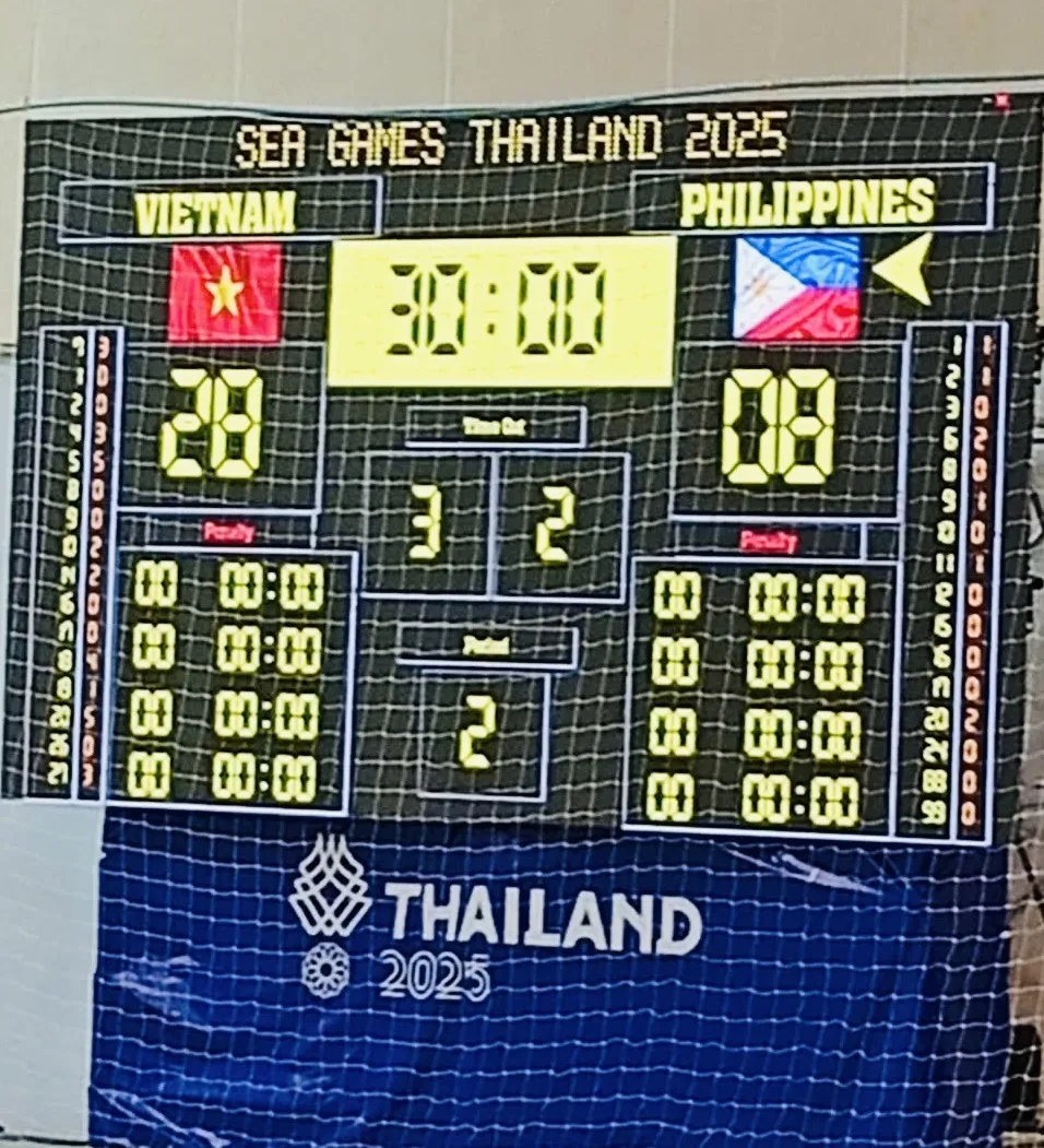 Đội bóng ném nữ Việt Nam đã có chiến thắng áp đảo tại bán kết trước đội Philippines. Ảnh: MINH MINH