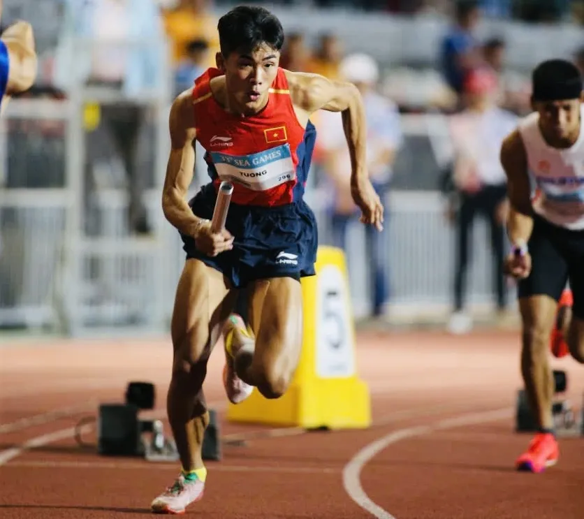 VĐV trẻ Tạ Ngọc Tưởng tiếp tục tập huấn đội tuyển điền kinh Việt Nam năm 2026. Ảnh: DŨNG PHƯƠNG