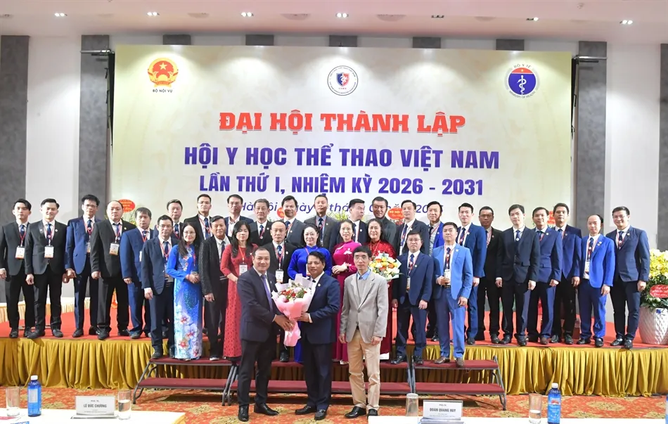 Hội Y học thể thao Việt Nam đã ra mắt Ban chấp hành khóa 1. Ảnh: MẠNH THẮNG