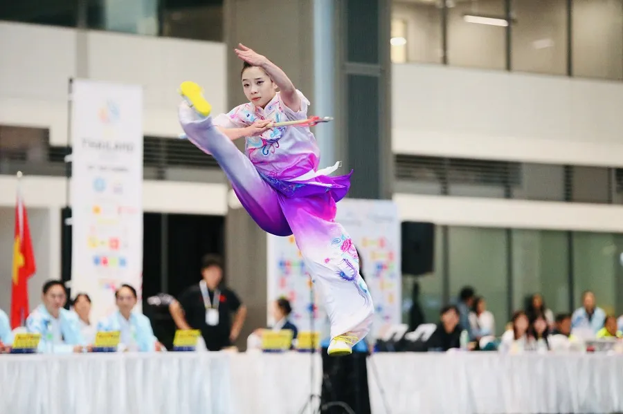 Dương Thúy Vi tiếp tục được tập trung đội tuyển wushu Việt Nam năm 2026. Ảnh: DŨNG PHƯƠNG