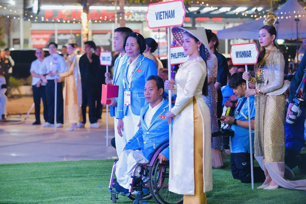 Đoàn thể thao người khuyết tật Việt Nam có sự chuẩn bị để sẵn sàng bước vào thi đấu tại Thái Lan. Ảnh: THÁI DƯƠNG