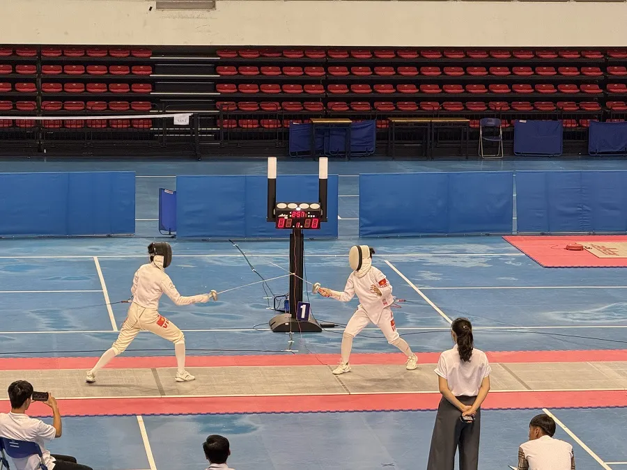 Nhà thi đấu tại Quảng Ninh là nơi từng tổ chức giải đấu kiếm trong hệ thống quốc gia năm 2025. Ảnh: MINH CHIẾN