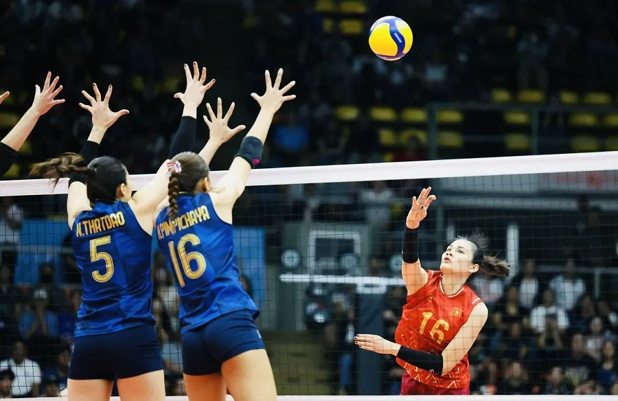 Chủ công Vi Thị Như Quỳnh vẫn được đăng ký tham dự vòng 1 giải vô địch quốc gia 2026 cùng đội Hà Nội. Ảnh: DŨNG PHƯƠNG