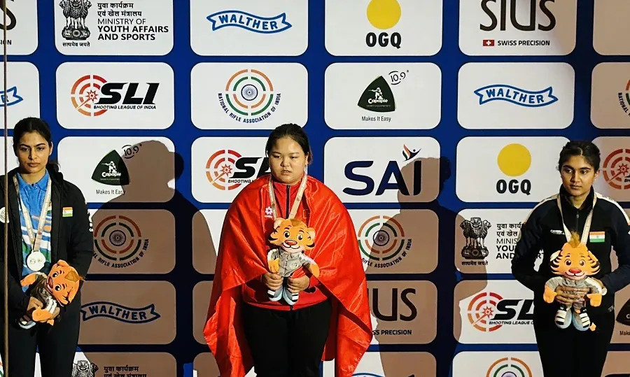 Nguyễn Thùy Trang đã có tấm HCV giá trị cho đội tuyển bắn súng Việt Nam. Ảnh: VŨ ANH