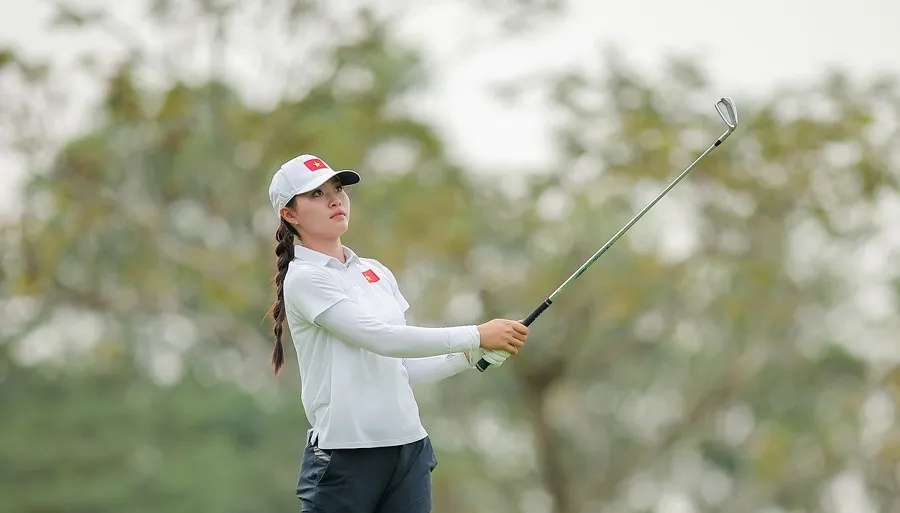 Golfer Lê Chúc An tiếp tục thi đấu giải quan trọng ngay trong thời điểm cận Tết. Ảnh: VGA