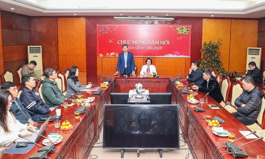 Lãnh đạo Cục TDTT Việt Nam thông tin về các chương trình chuẩn bị cho kỷ niệm 80 năm Ngày thành lập ngành thể thao Việt Nam. Ảnh: LƯỢNG LƯỢNG