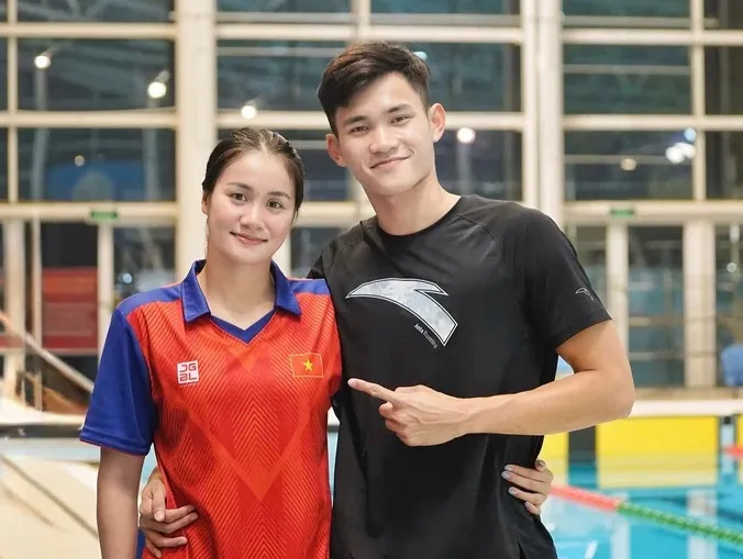 Phạm Thanh Bảo và Võ Thị Mỹ Tiên luôn cổ vũ cho nhau trong mọi giải đấu. Ảnh: MỸ TIÊN