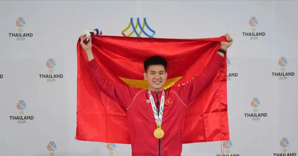 Võ sĩ Nguyễn Thanh Trường từng giành HCV tại SEA Games 33-2025. Ảnh: DŨNG PHƯƠNG