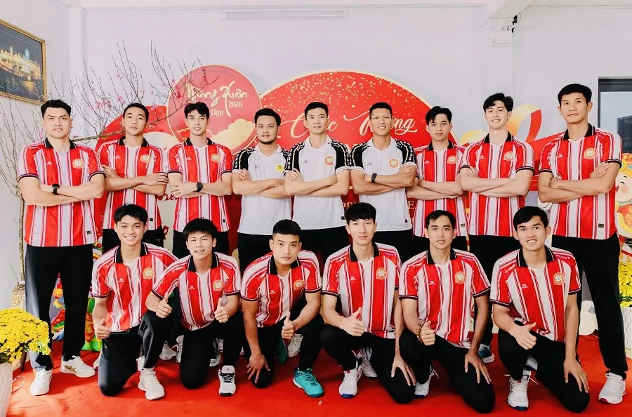 Đội bóng chuyền nam Công an TPHCM đang tự tin chuẩn bị chuyên môn hướng tới vòng 1 giải vô địch quốc gia 2026. Ảnh: CATPHCM