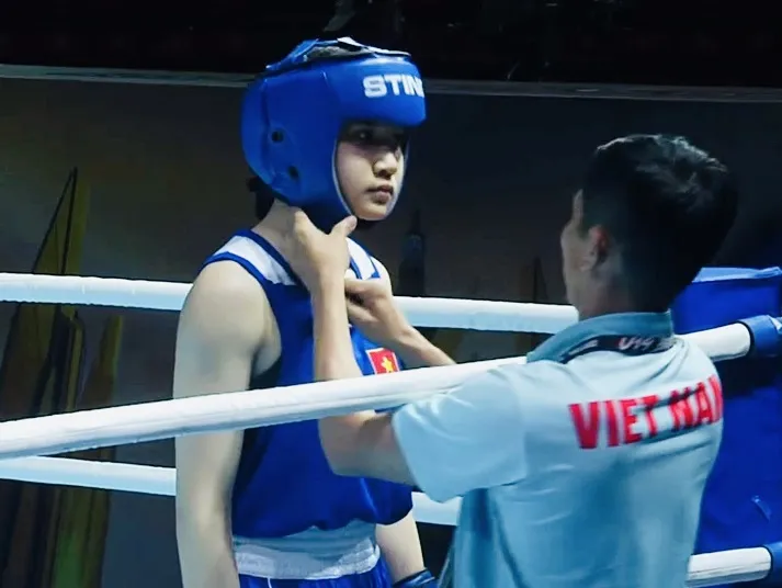 Võ sĩ Nguyễn Thị Huyền vừa tham dự giải vòng loại Olympic trẻ 2026 tại Thái Lan. Ảnh: WORLDBOXING